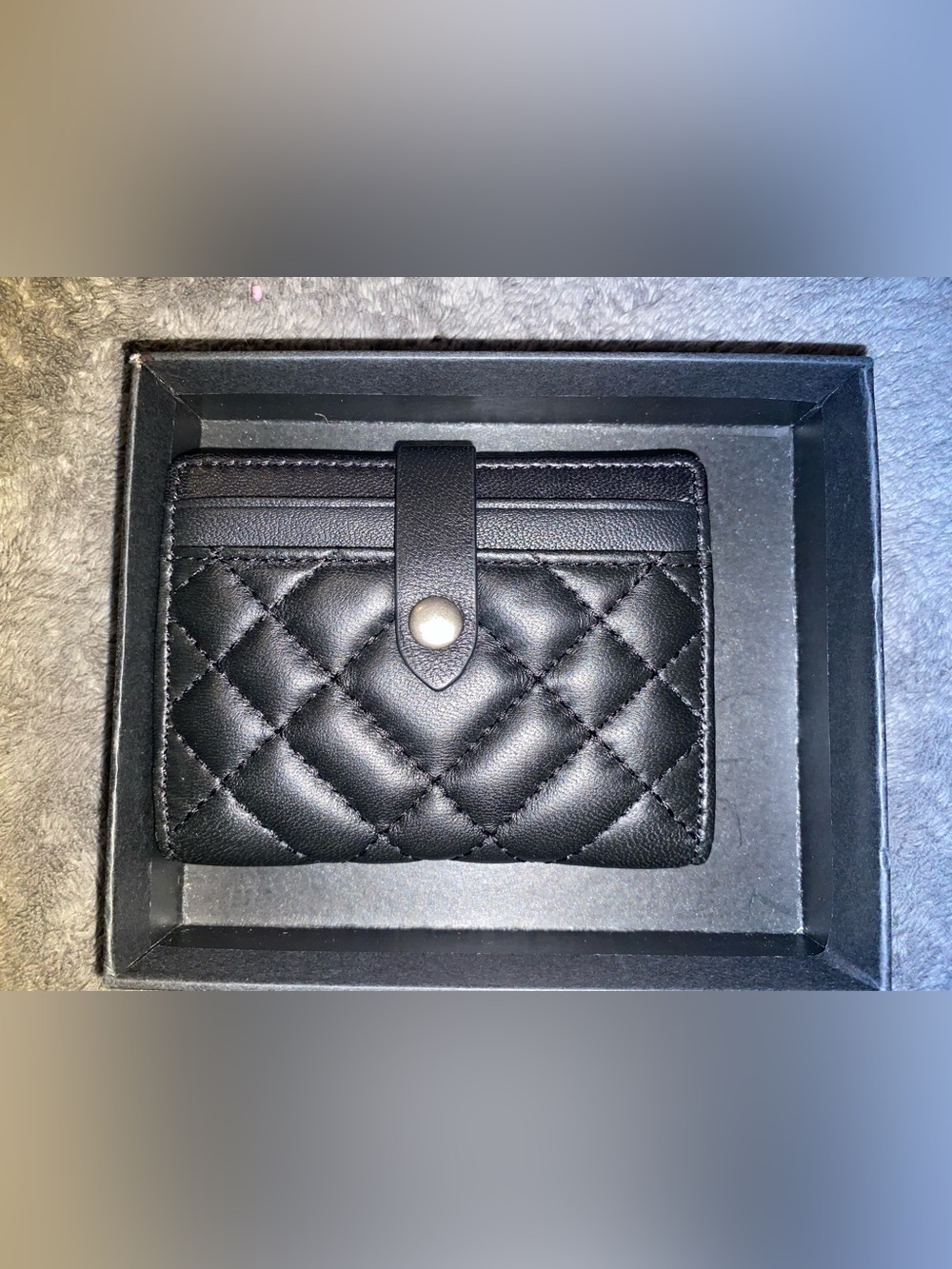 BNWT & Dust Bag Kurt Geiger London Quilted Leather Bifold Card Wallet $78